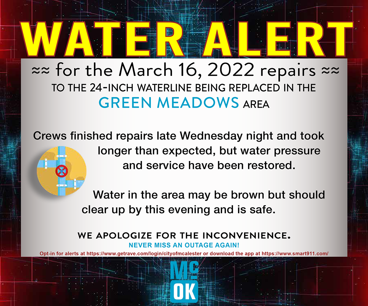 Water Outage Alert 3-16-22 UPDATE-2 social